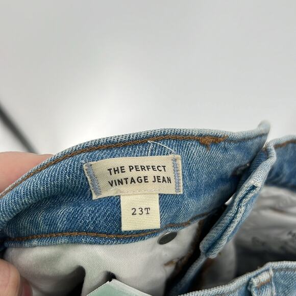 Madewell Women's The Perfect Vintage Jean with busted knee - Light Wash - 23T - Picture 5 of 10